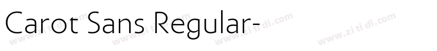 Carot Sans Regular字体转换